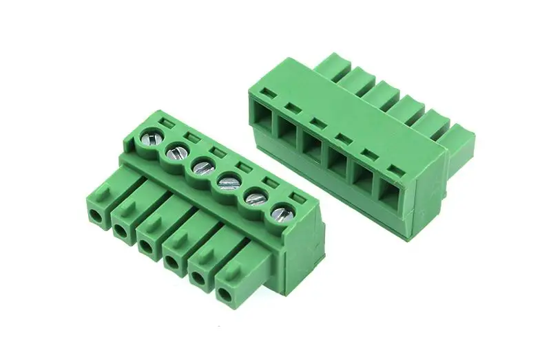 

Зеленые вставные клеммные колодки 2/3/4/5/6/7/8/10/12-контактные 3,81 мм
