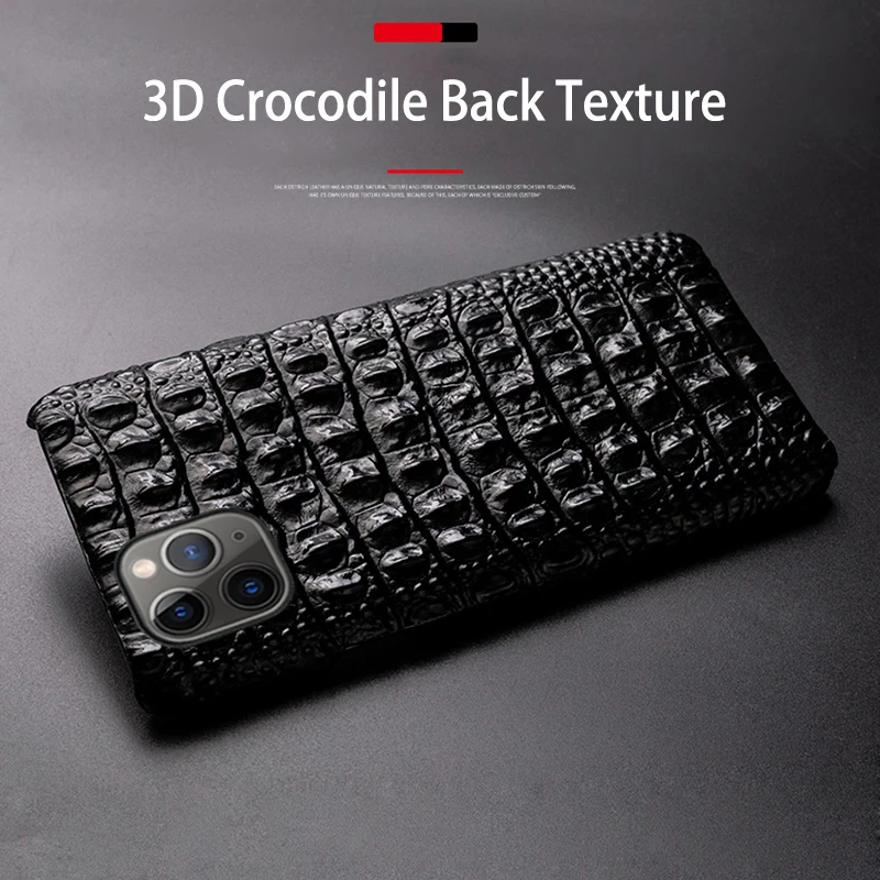 

For Iphone 13 Leather Case New Crocodile Back Pattern for 13 12 11 Promax Pro Mini XS XR Series