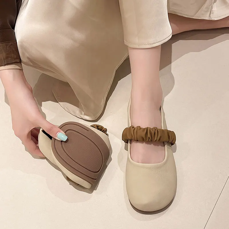 Туфли женские без шнуровки Мокасины удобная обувь на плоской подошве Мэри Джейн