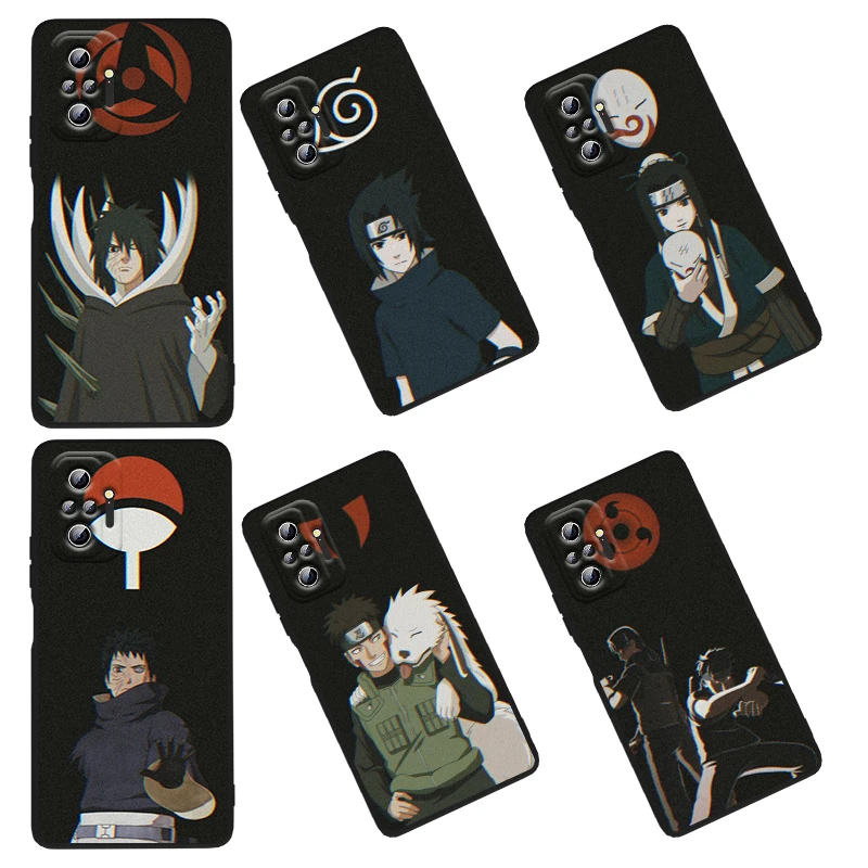 

Anime Naruto For xiaomi Redmi 10 K50 K50G 9 9A 9T 9C 9AT 8 8A 7A 6 6A 5 4X S2 2022 5G Pro Gaming Plus TPU Shell Black Phone Case