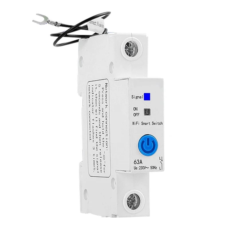 

Ewelink WIFI Circuit Breaker without Metering 1P 63A DIN Rail for Home Remote Control Switch by APP