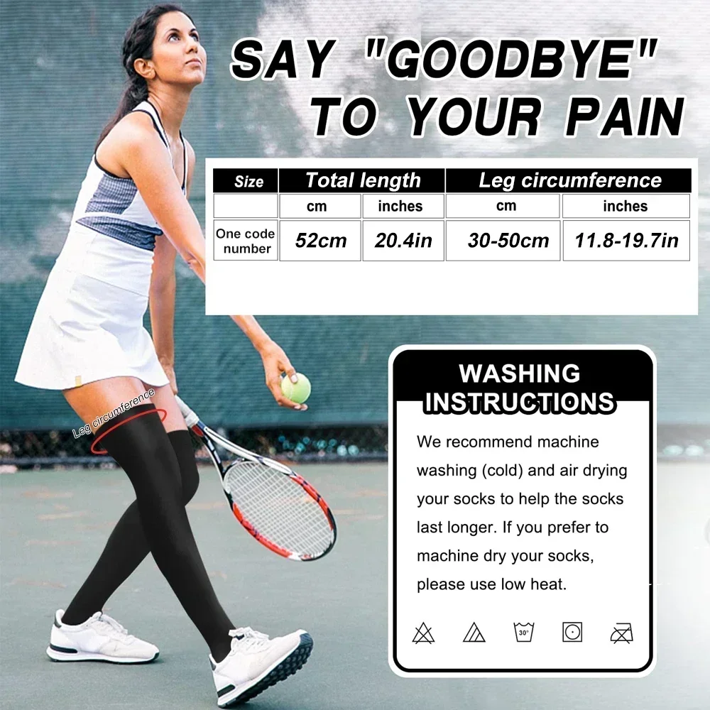 1 пара компрессионные чулки для мужчин и женщин 20-30 мм рт. Ст.