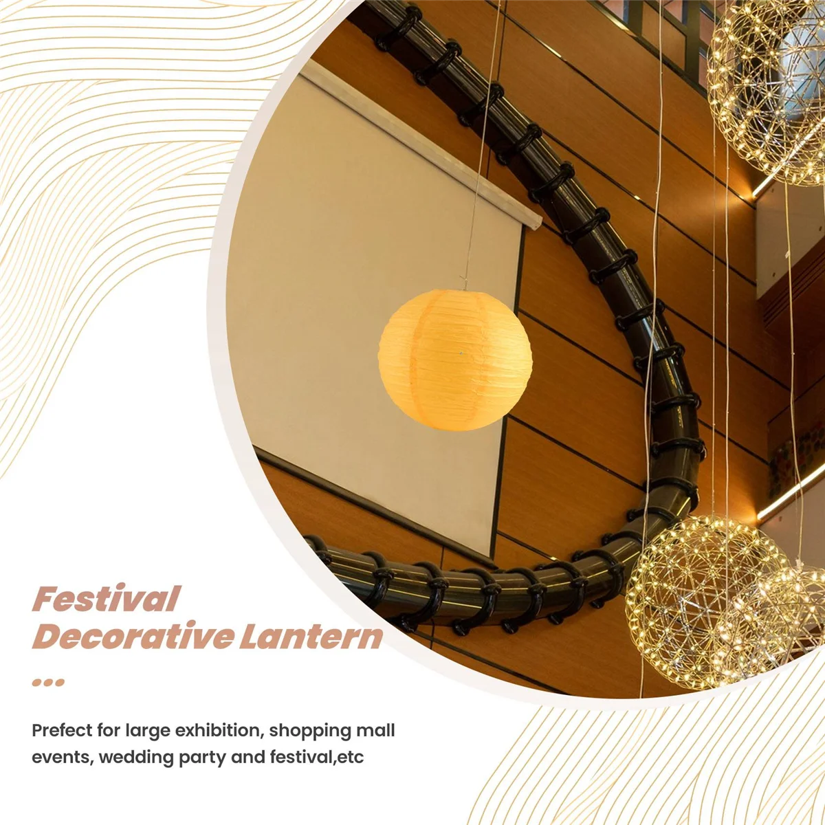 1 х китайский японский бумажный фонарь для свадьбы 40 см (16 дюймов) темно-желтый