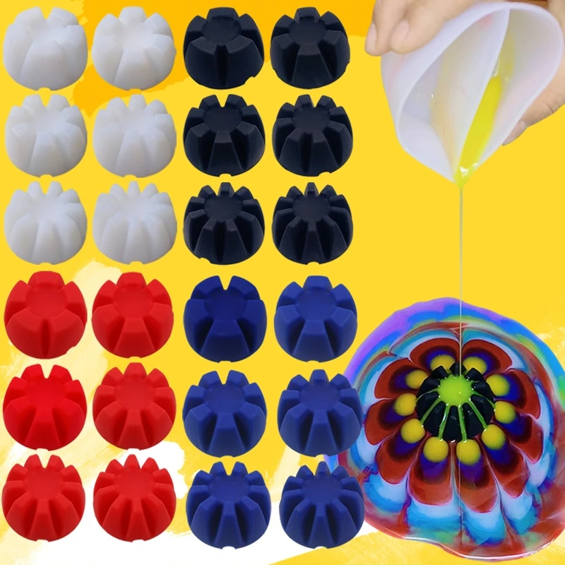 

Inverted Flower Base Silicone Cup Mold Toning Color Cup Diy Hand-adjusted Glue Cup Baking Liquid Distribution Cup Model