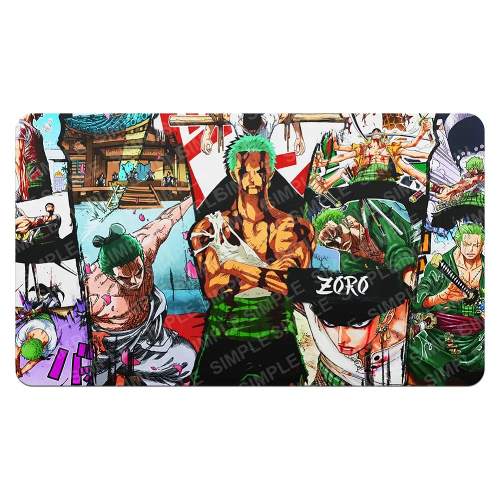 600X350X2Mm One Piece Ace Robin Card Battle Table Mat Opcg Zoro Single Player Board Game Аниме Карта Подарочная Игрушка