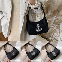 shoulder underarm bags coin purse women%e2%80%98s handbags designer print skull pattern hobo shoulder small pouch totes shopping bag