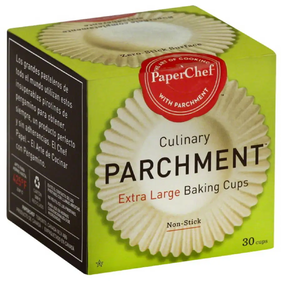 

Paper Chef Culinary Parchment Baking Cups, Extra Large, 30 count, (Pack of 12)