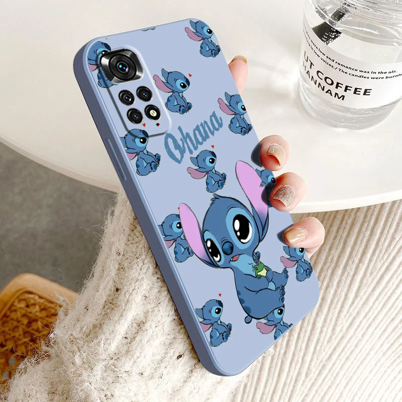 

Disney Stitch Fidgety Phone Case For Xiaomi Redmi Note 12 11T 11S 11E 10S 10T 10 9T Pro Plus Liquid Rope Funda Cover