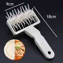 

1pcs Pizza Rolling Pin Punch Pastry Roller Pin Biscuit Dough Pie Hole Embossing Dough Roller Lattice Craft Baking Cooking Tool