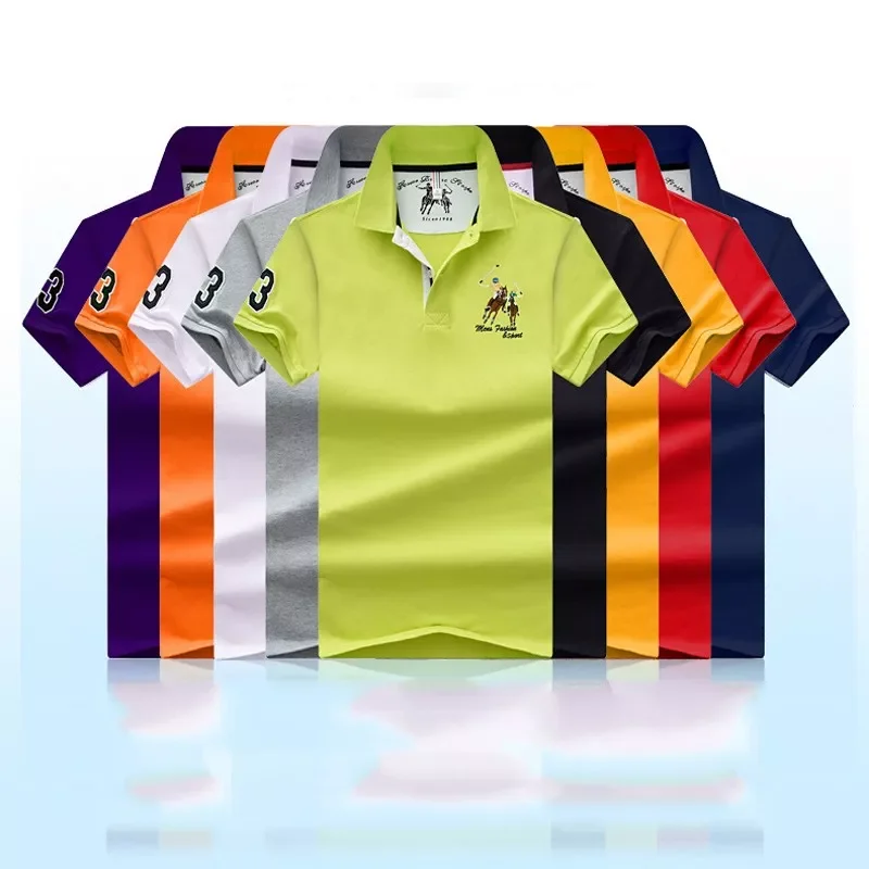 

High-quality Brand Men's Polo Shirt Business Casual Short-sleeved T-shirt Spring And Summer New Lapel Bottoming Shirt Top Trend