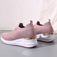 tstctb sneakers for women 2022 spring and summer new solid color interior height thick bottom breathable casual shoes for women