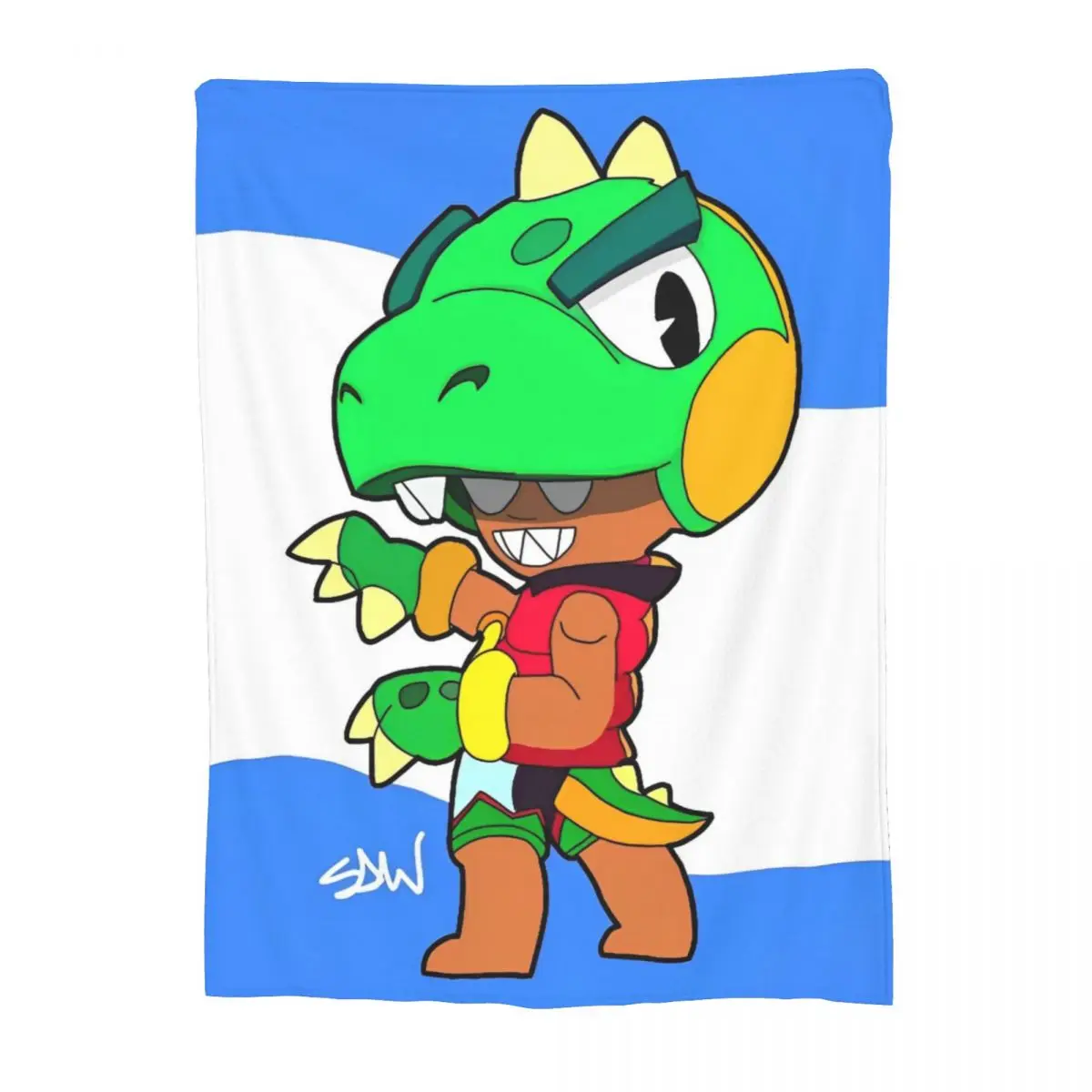 Dino Leon Braws-Star Blanket Fleece Video Game Super Soft Throw for Outdoor Travel Bedroom Quilt