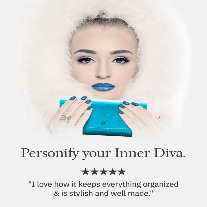 Genuine  Wallets For Women - Ladies Accordion Clutch Wallet With Coin Purse Pocket And ID Window RFID Blocking