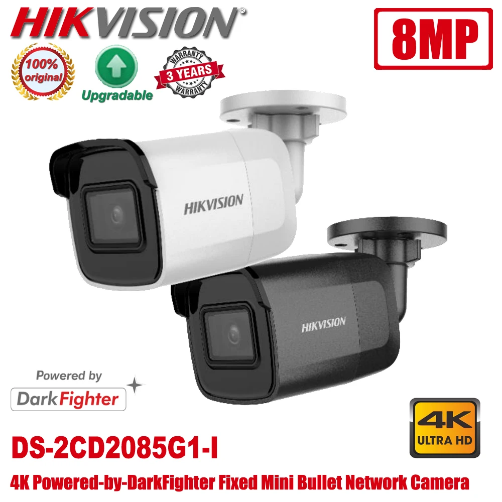 

Hikvision Original DS-2CD2085G1-I 8 MP IR Bullet Network Camera Darkfighter 4K IR 30M IP67 IK10 POE IP Camera