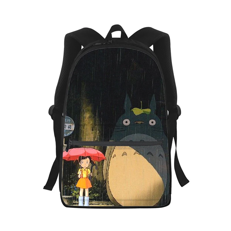 Tonari no Totoro Anime Men Women Backpack 3D Print Fashion Student School Bag Laptop Backpack Kids Travel Shoulder Bag