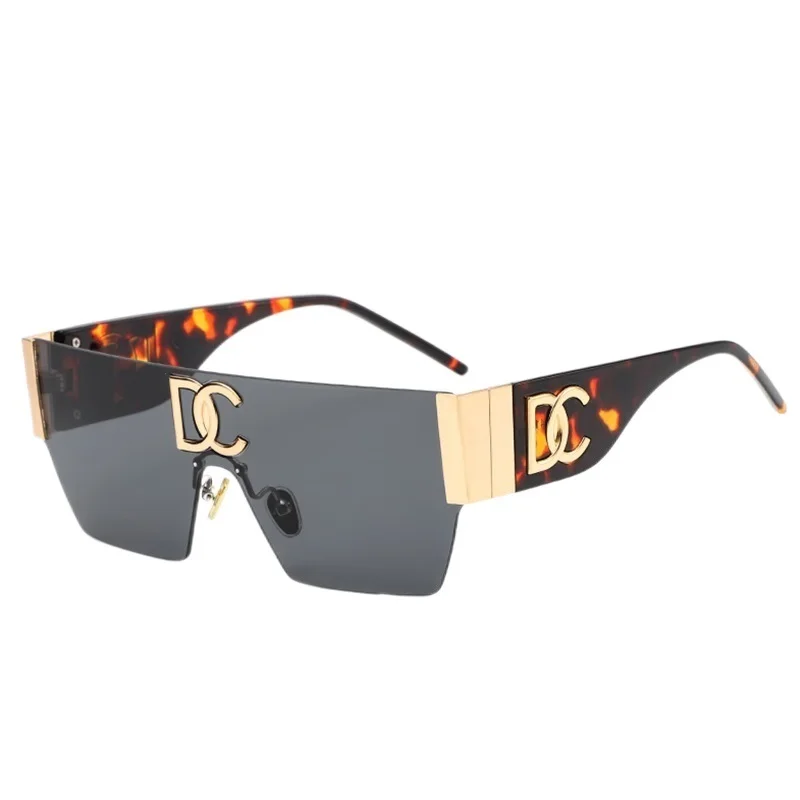 

Retro square rimless sunglasses ladies 2021 fashion men's rimless sunglasses glasses chroma UV400