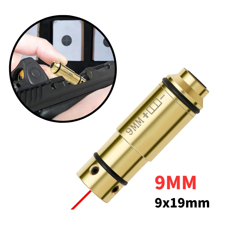 9 мм Лазерная тренировочная Пуля 9x19 мм. 40s & w охотничья стрельба красный точечный Лазер для тренировки сухого огня диаметр прицела
