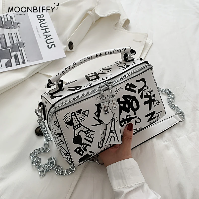 

2022 Luxury Design Women Leather Handbags and Purse Fashion Crossbody Bags for Women Graffiti Handbags Shoulder Bags Women Bag