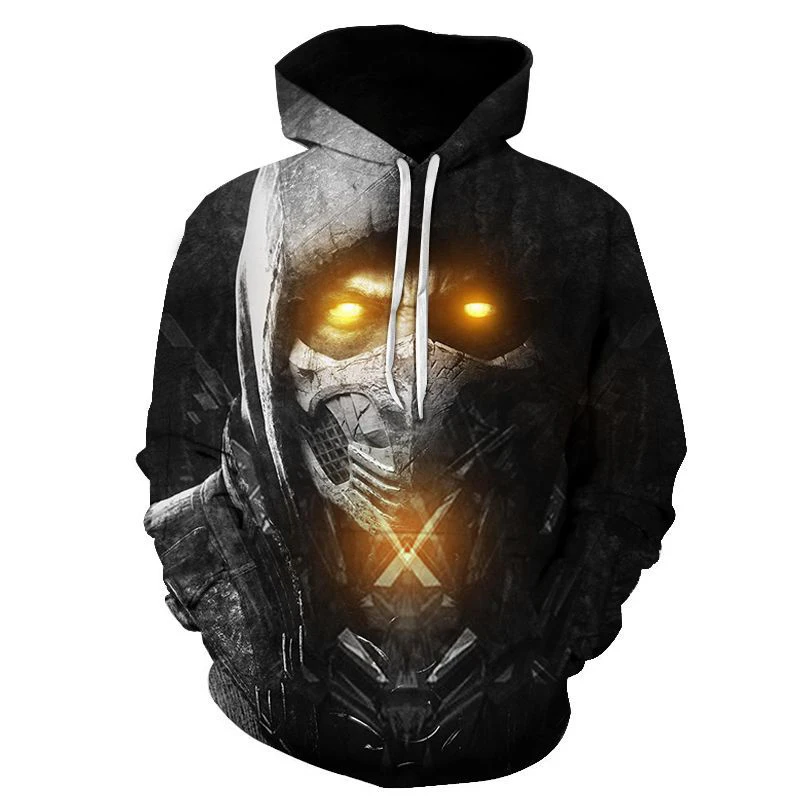 

2023 New MortaL Kombat Hoodie Hoodies Men Sweatshirt Hip Hop Lounge Wear Fashion Hooded 3D Streetwear Men Clothing