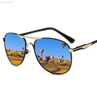 luxury pilot polarized sunglasses men women driving fishing retro sun glasses brand designer male metal sunglasses for man uv400