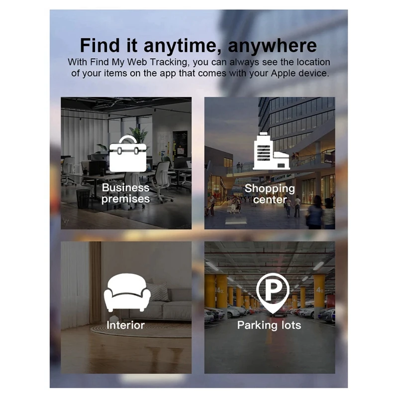 Беспроводной Перезаряжаемый смарт-трекер для карт работает с Apple Find My App Back Cover Icard