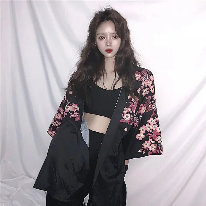 Японское кимоно хаори харакудзю самурайский юката для мужчин и женщин Аниме