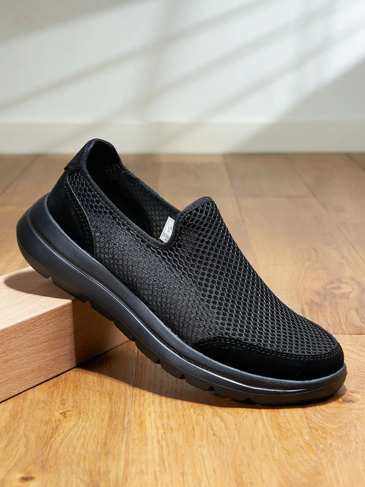 Slip-on Men's Shoes Summer Mesh Dad Lightweight Soft Bottom Breathable Thin Autumn Casual and Comfort...