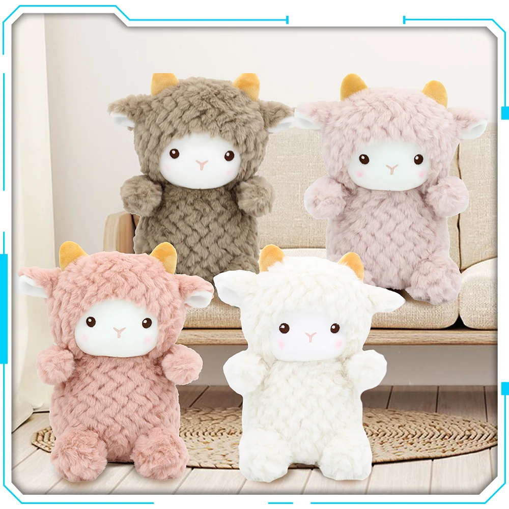 

8" Lucky Little Sheep Plush Doll Animal Soft Cute Pink White Simulation Lamb Stuffed Toy Babies Sleeping Companion Dolls 20cm