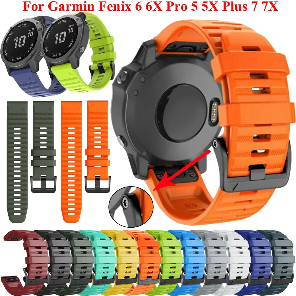 

Быстросъемный смарт-браслет для Garmin Fenix 6 6X Pro 5X 5 Plus 7 7X Epix 3 3HR 945 силиконовый браслет 22 26 мм спортивный браслет