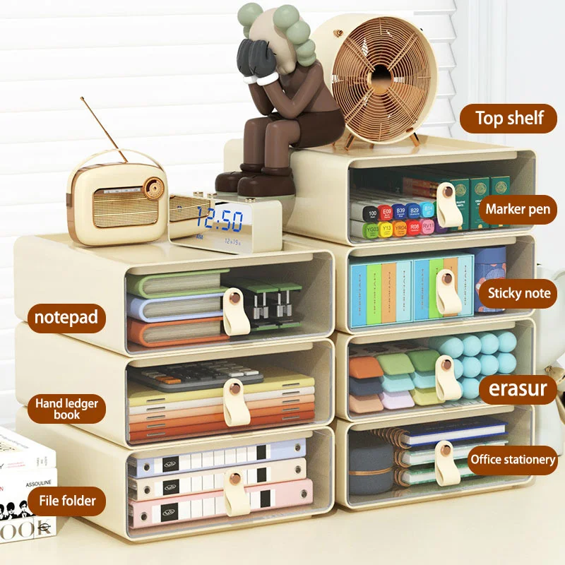 

Storage Drawers Desk Organizer Cabinet Home Office Stationery Stackable Document Sundries Holder Cosmetic Desktop Storage Box