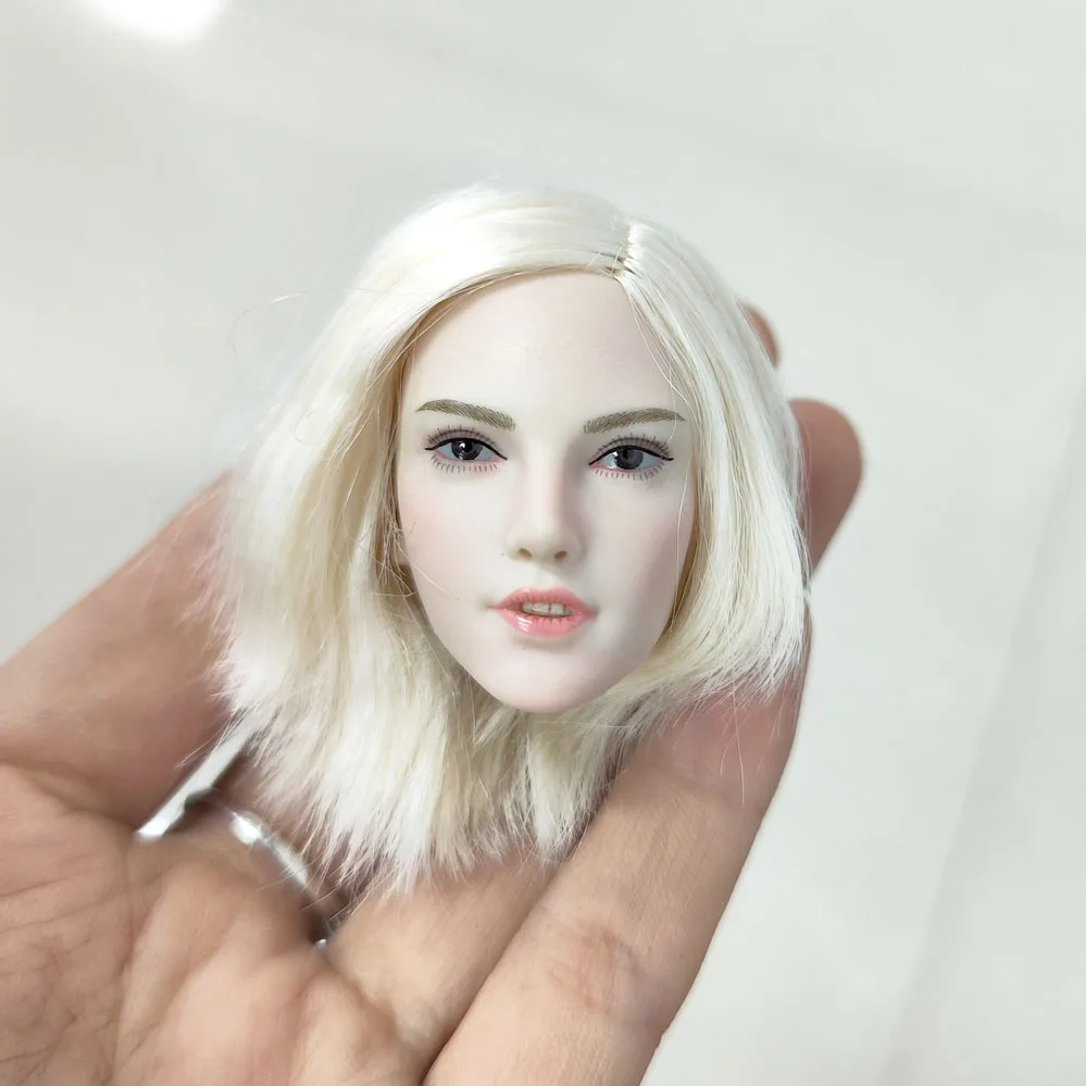 

In Stock 1/6 Scale Feamle Head Sculpt short planted hair open mouth Female Hunter Head Carving For 12" action Figure Sdh036
