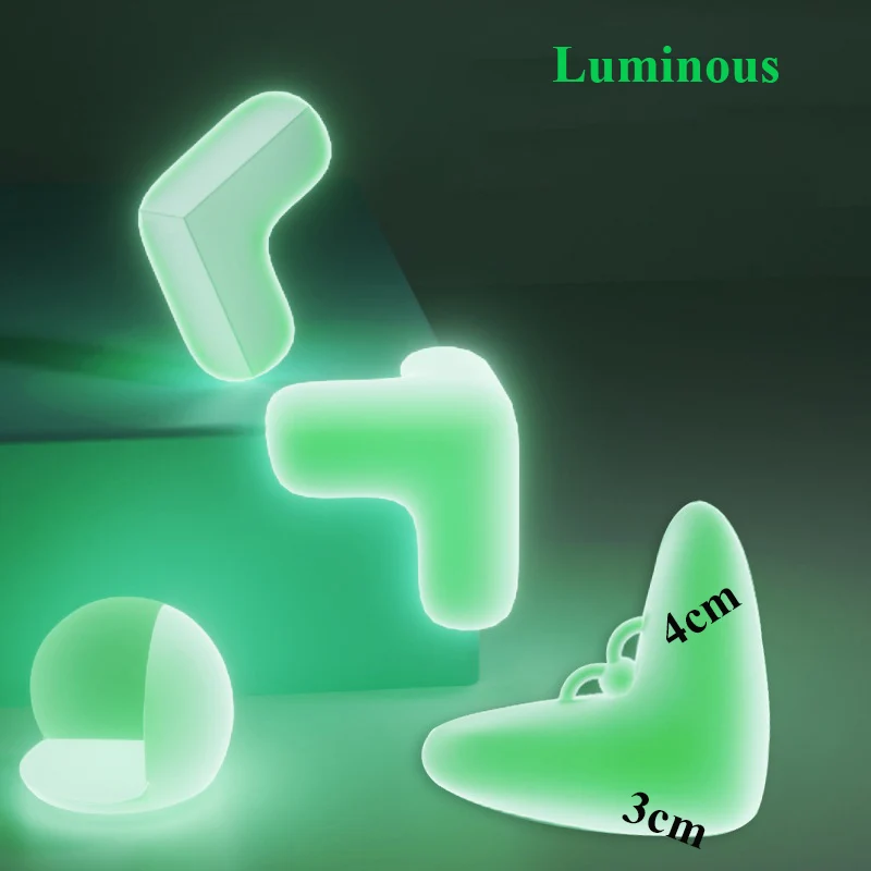 

10 шт., светящиеся защитные накладки на углы стола для безопасности детей