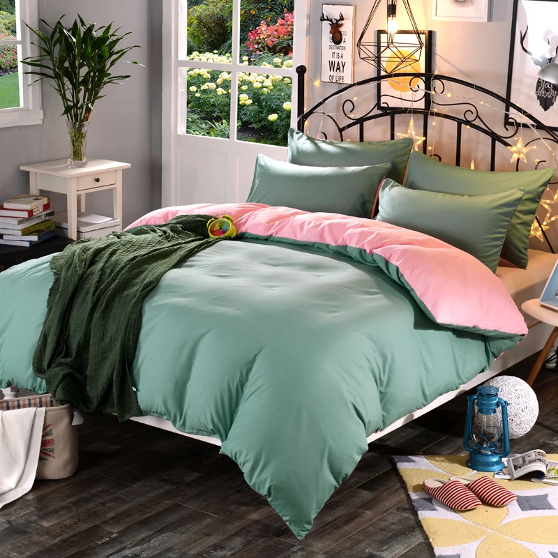 

1pcs Super Soft Polyester Duvet Cover Solid Color Reactive Printing Comforter Cover Twin Full Queen King Size