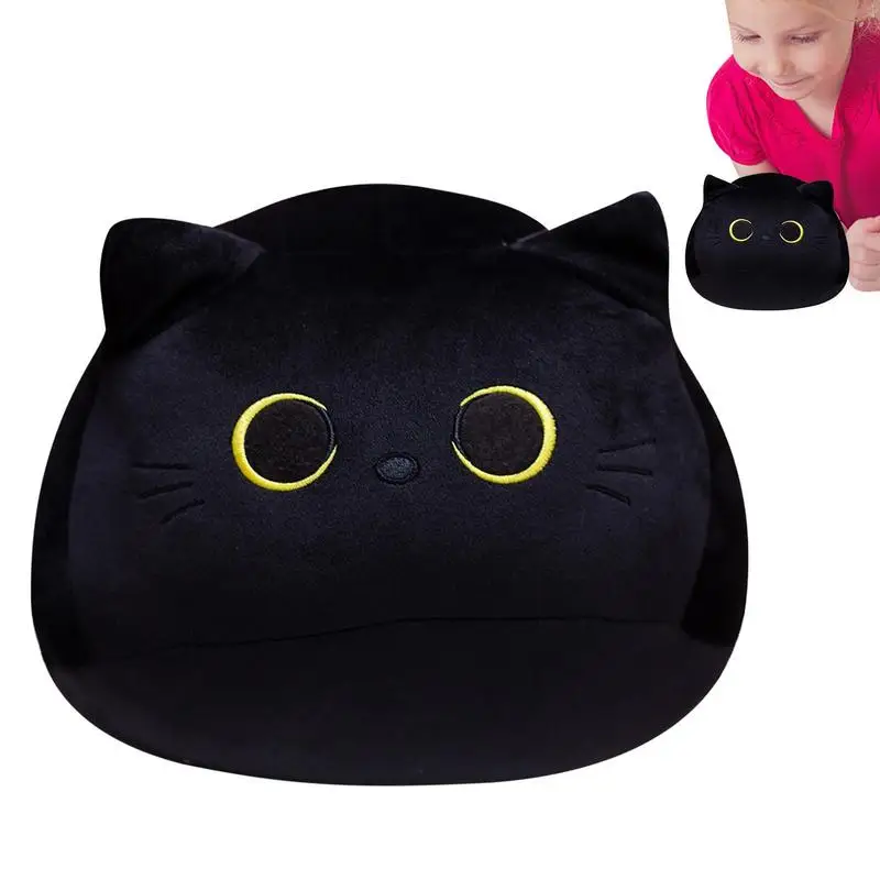 

Плюшевая черная кошка, плюшевая Толстая черная кошка, плюшевая игрушка, милая мягкая кошка, плюшевая подушка в виде черной кошки, мягкие игрушки для кошек на день рождения, Рождество, Хэллоуин