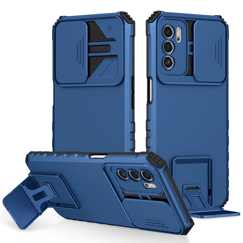

Shockproof Armor Case for OPPO A52 A72 A92 A53 A32 A9 2020 Slide Camera Protection Phone Cover for OPPO A5 S A12 A7
