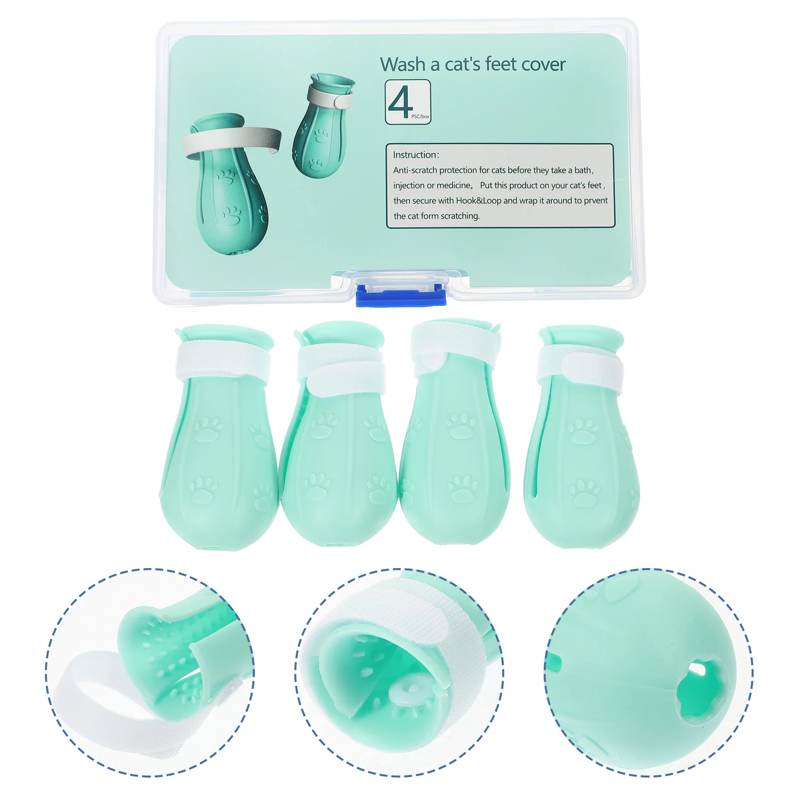 

Cat Shoes Paw Pet Sockscaps Boots Covers Scratch Cover Cats Protector Claw Groomingdog Rubber Kitten Nail Supplies Booties Feet