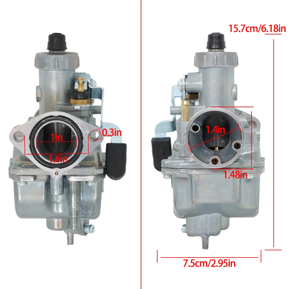 VM22 26 мм впускная труба карбюратора воздушный фильтр для 110 125 140 куб.см велосипед