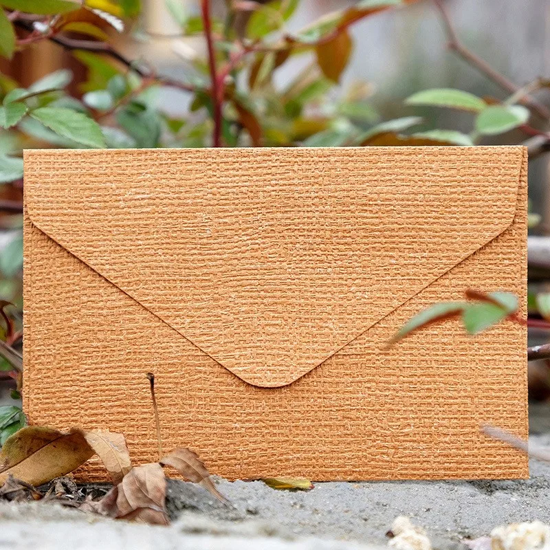 20pcs Retro Envelope Western-style Paper Hemp Textured Triangle Blank VIP Membership Card Packaging MINI Small | Канцтовары для
