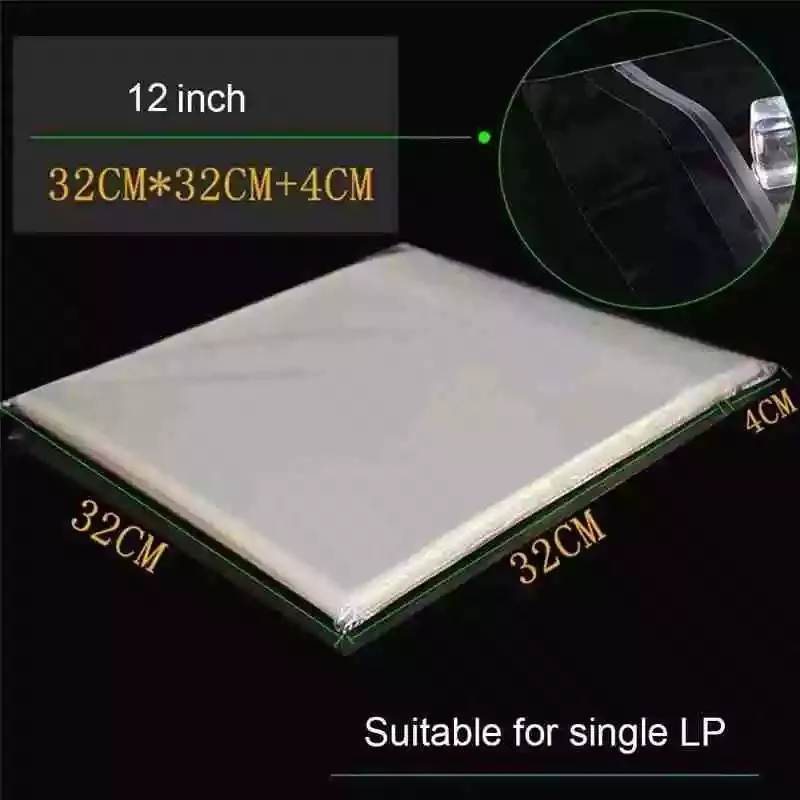 

50PCS OPP Gel Recording Protective Sleeve For Turntable Player Vinyl Record Bag Self Adhesive Records Better For Double LP Recor