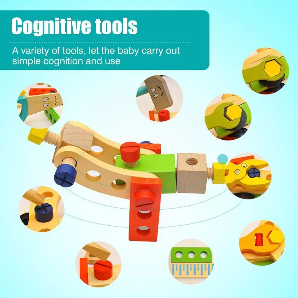 

Детские строительные игрушки Монтессори, игрушки-гайки, имитация шурупов, инструменты для ремонта, разборки и сборки S S3O7