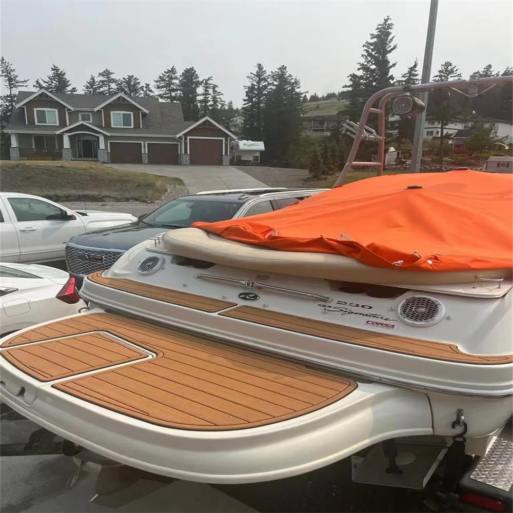 Sea Ray 230 BR Swim Platform Pad Boat EVA Foam Faux Teak Deck Floor Mat Flooring SeaDek MarineMat Gatorstep Style Самоклеящийся