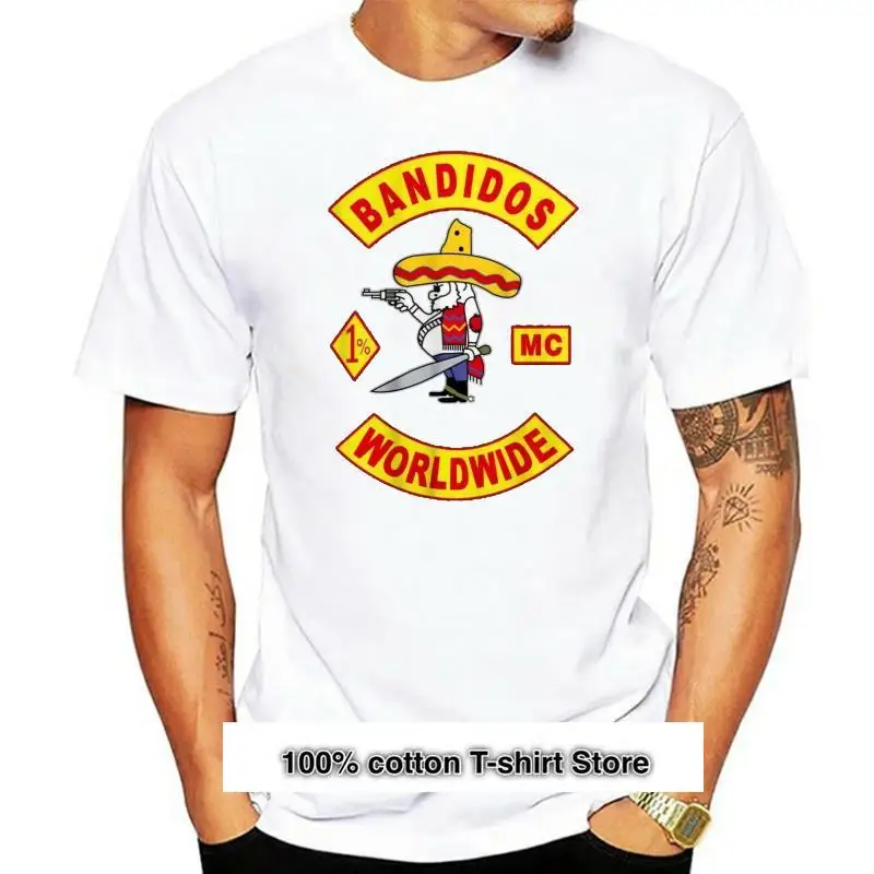 

Bandidos-Camiseta de motocicleta MC con Logo en todo el mundo, talla S-3XL