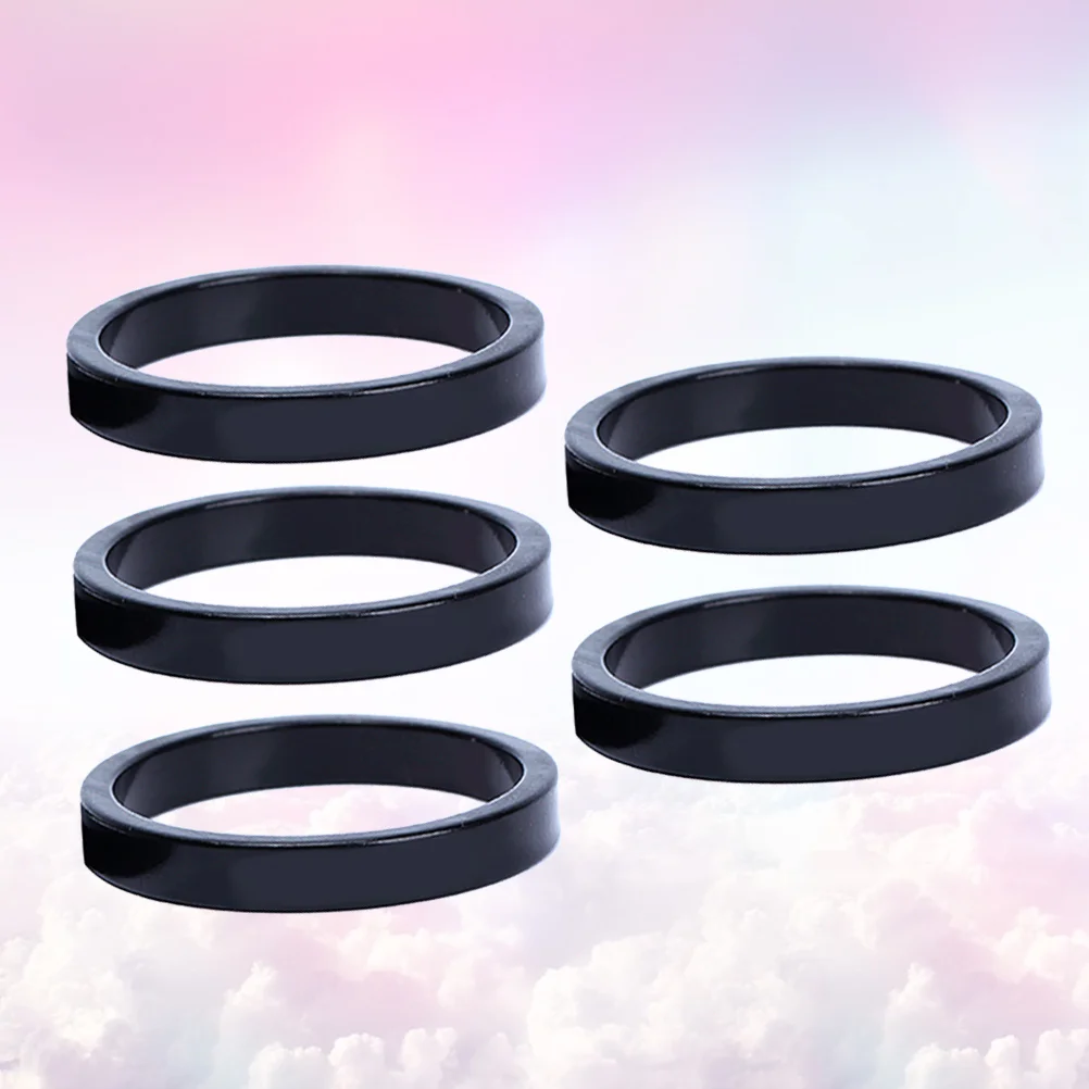 

5Pcs Aluminium Alloy Front Fork Handle Vertical Trimming Washer Bike Headset Spacer Black (2MM)