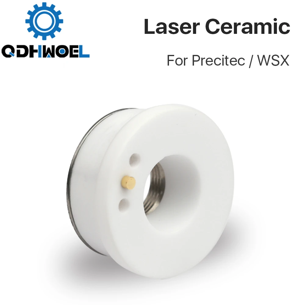 

QDHWOEL KT B2′′ CON Laser Ceramic Dia. 28mm Nozzle Holder Fiber Laser Cutting Head Nozzle Holder for OEM Precitec Laser Head