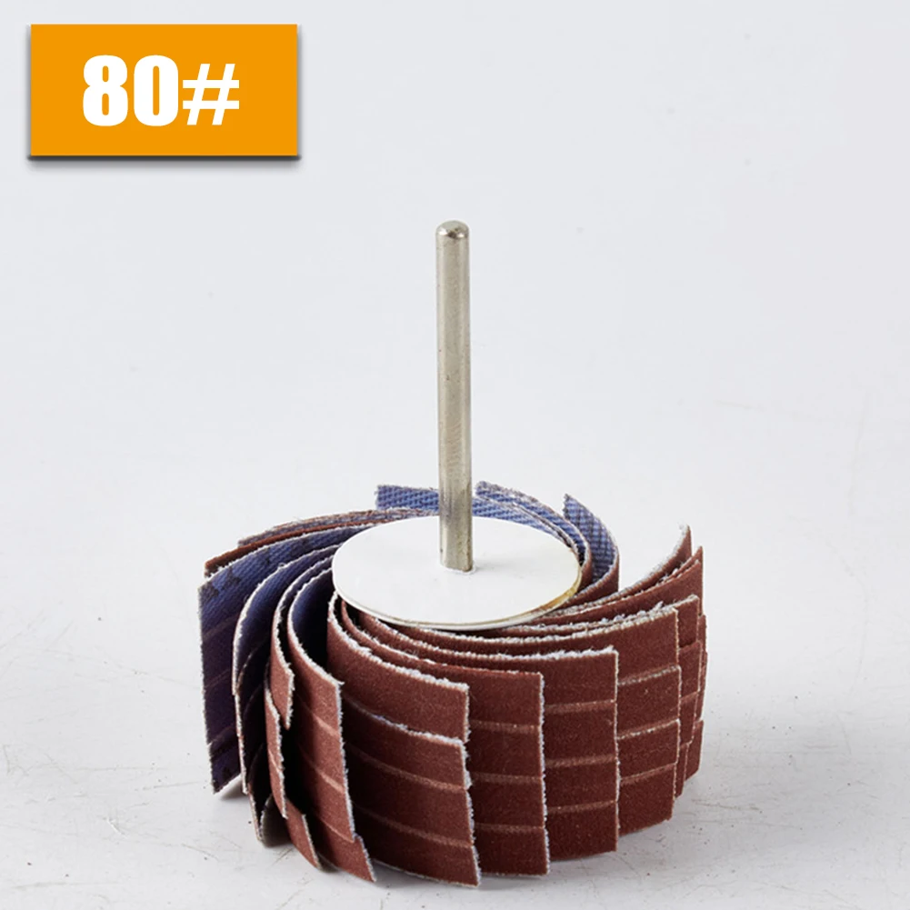 

3mm Shank Sandpaper Grinding Wheel 80-600grit Grinding Buffing Sandpaper Flap Wheel For Rotary Tool Abrasive Accessories