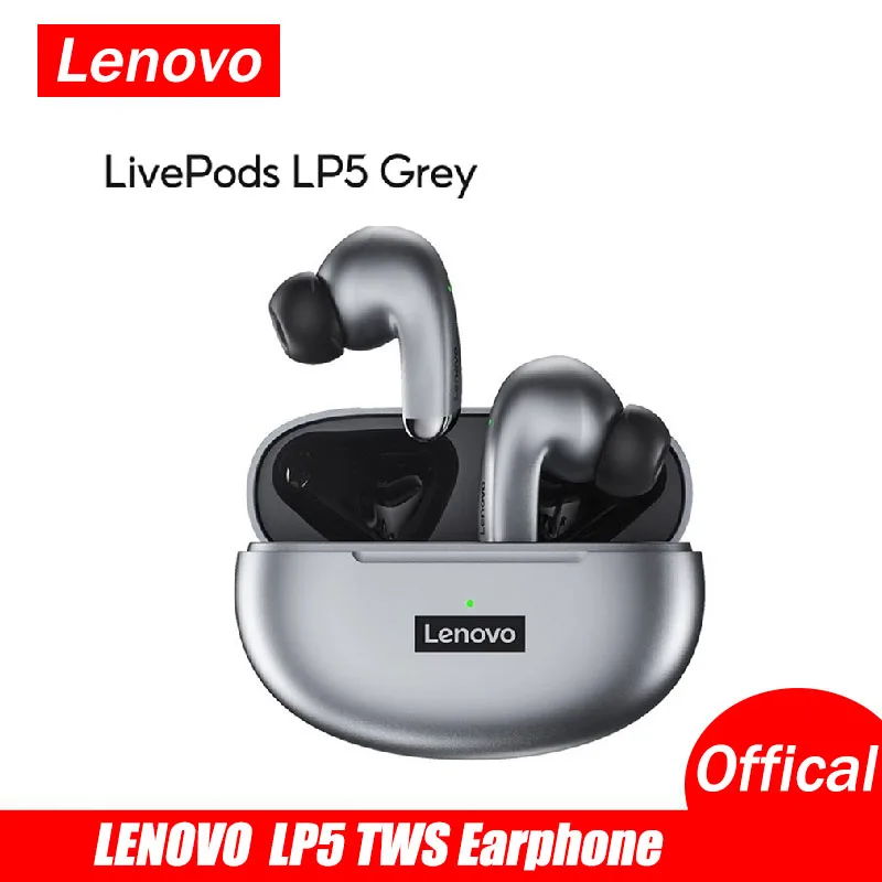 

TWS-наушники Lenovo LP5 с поддержкой Bluetooth 5,0 и микрофоном