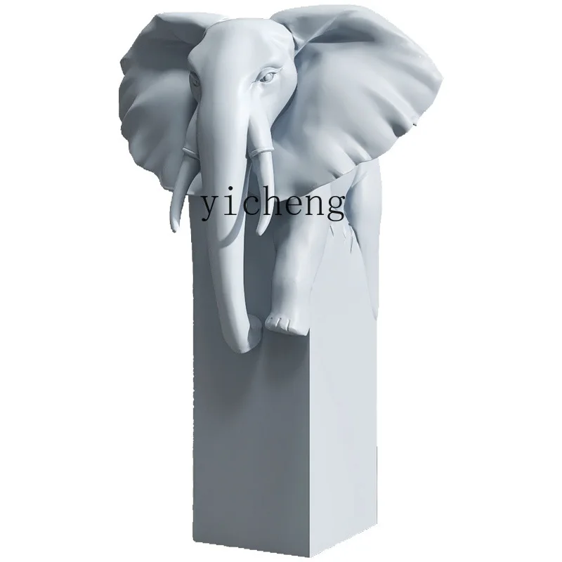 

YY Elephant Decoration Living Room Large Floor Home Ornament Light Luxury Gift
