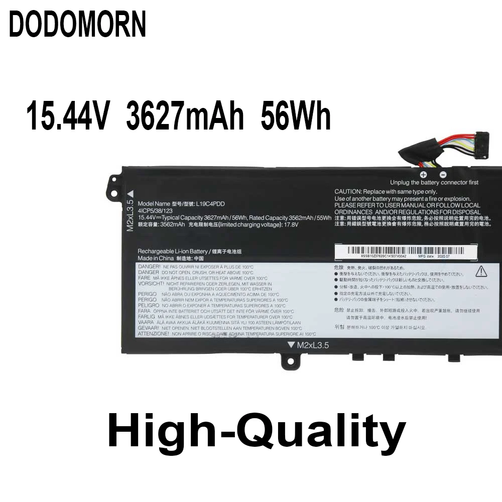 DODOMORN Новый аккумулятор L19D4PDD L19M4PDD L19C4PDD для Lenovo 5B10Z37621 SB10Z37619 5B10Z37617 5B10Z37618 ThinkBook 13S 14S G2