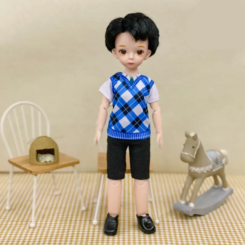 AITOYYA 1/6 BJD Кукла 30см Мальчик с короткими волосами 20 подвижных соединений Игрушки для кукол Fahion Одежда и обувь DIY Игрушка подарок для девочек.