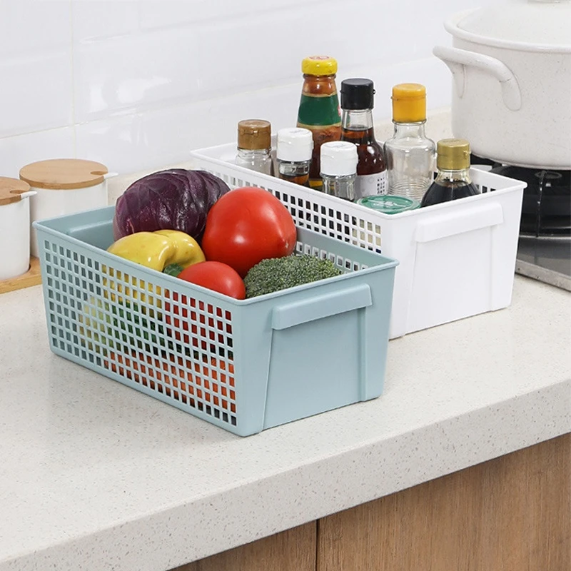 

Cosmetic Container Plastic Desk Organizer Plastic Storage Box Basket Desktop Holder Refrigerator Stand Home Storage